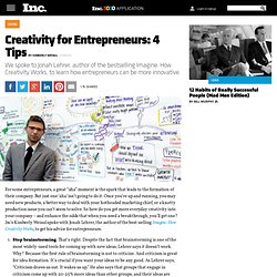 Creativity for Entrepreneurs: 4 Tips