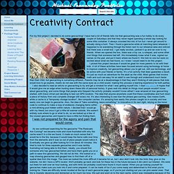 Creativity Contract - Michael Fernandez Portfolio