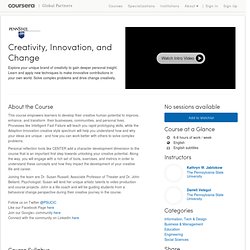 Creativity, Innovation and Change