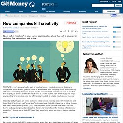 How companies kill creativity