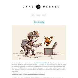 Creativity - Mr Jake Parker