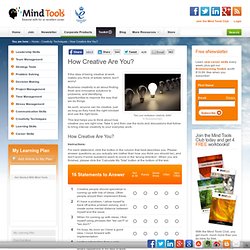 Creativity Quiz - Creativity Tools From MindTools.com
