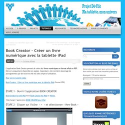 Book Creator – Créer un livre numérique avec la tablette iPad