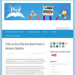 Créer un livre ePub dans Book Creator à plusieurs tablettes -