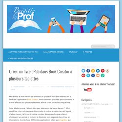 Créer un livre ePub dans Book Creator à plusieurs tablettes -