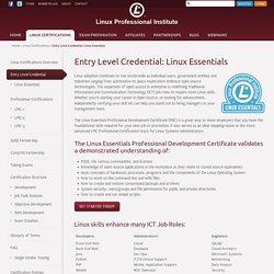 Entry Level Credential: Linux Essentials