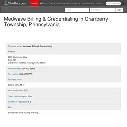 Medwave Billing & Credentialing in Cranberry Township, Pennsylvania - Healthcare - Business Profile at City-data.com
