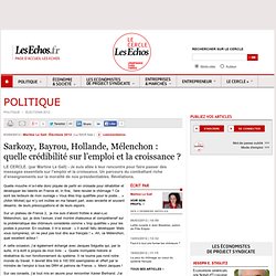 Sarkozy, Bayrou, Hollande, Mélenchon : quelle crédibilité sur l’emploi et la croissance ?