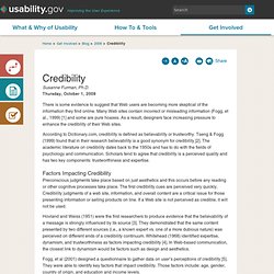 Credibility