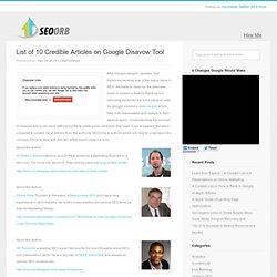 List of 10 Credible Articles on Google Disavow Tool - SEOorb