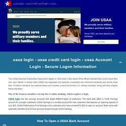 usaa login - usaa credit card login - usaa Account Login - Secure Logon Information