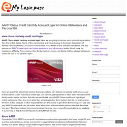 AARP Chase Credit Card Login for Online Statements and Pay your Bill