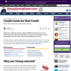 Credit cards for bad credit: rebuild your credit