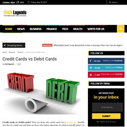 Credit Cards vs Debit Cards - ItechLegends - Tech News - Itechlegends.com