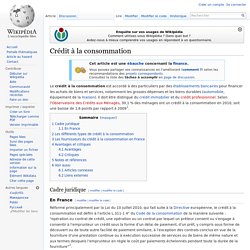 Crédit à la consommation - Wikipedia