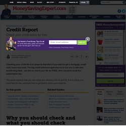 Credit report: Check your credit score for free - MSE