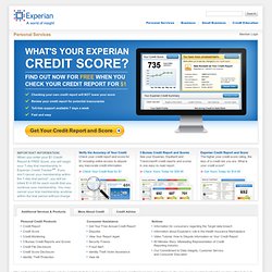Credit Report, credit score and credit check from Experian