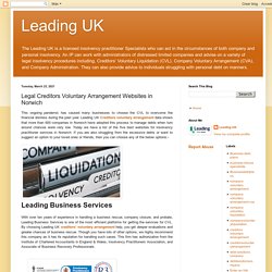 Legal Creditors Voluntary Arrangement Websites in Norwich