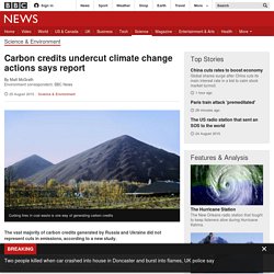 Carbon credits undercut climate change actions says report