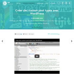 Créer des custom post types avec WordPress