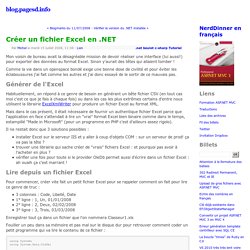 Créer un fichier Excel en .NET - blog.pagesd.info
