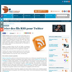 Créer des fils RSS pour Twitter