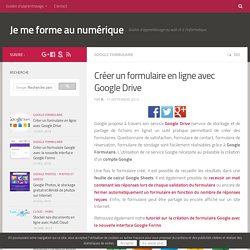 Créer un formulaire avec Google Drive