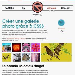 Créer une galerie photo grâce à CSS3