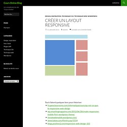 Créer un layout responsive