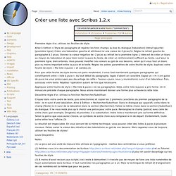 Créer une liste avec Scribus 1.2.x
