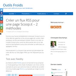 Créer un flux RSS pour une page Scoop.it – 2 méthodes