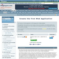 Créer sa première Application Web