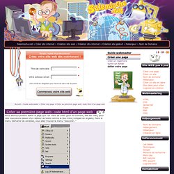 Créer sa première page web: code html d'un page web