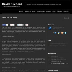 Créer son site photo - David Duchens