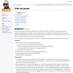 Créer son serveur — Korben Wiki
