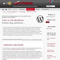 Créer un site WordPress