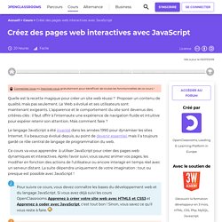 Créez des pages web interactives avec JavaScript