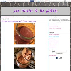 Crèmes chocolat aux œufs façon La Laitière - La main à la pâte