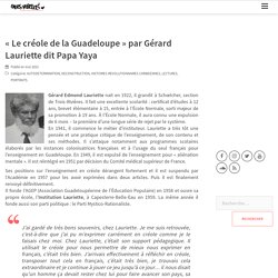 "Le créole de la Guadeloupe" par Gérard Lauriette dit Papa Yaya