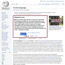 Creole language