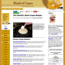 Crepe Recipe - Basic Crepe Batter Recipe