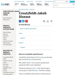 Creutzfeldt-Jakob Disease: Causes, Symptoms, Treatment