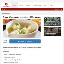 Soupe Wonton aux crevettes 100% maison