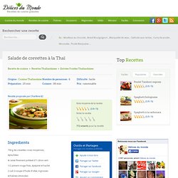 Salade de crevettes à la Thaï - Recettes de cuisine Thaïlandaise
