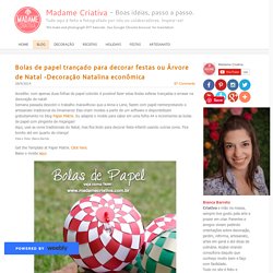 Bolas de natal de papel - Madame Criativa - Decoração, Artesanato, Festas, Receitas e Ideias