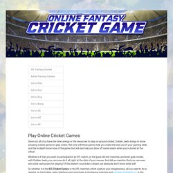 Play Fantasy Cricket Online With Golden Jeeto