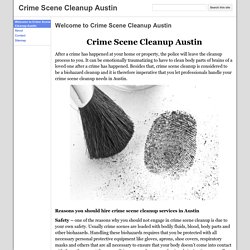 Crime Scene Cleanup Austin