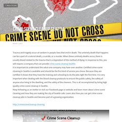 Crime scene cleanup Seattle