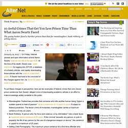 10 Awful Crimes That Get You Less Prison Time Than What Aaron Swartz Faced