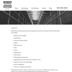 Woolf Associates Solicitors – Most Experienced Criminal Law Firms in Sydney